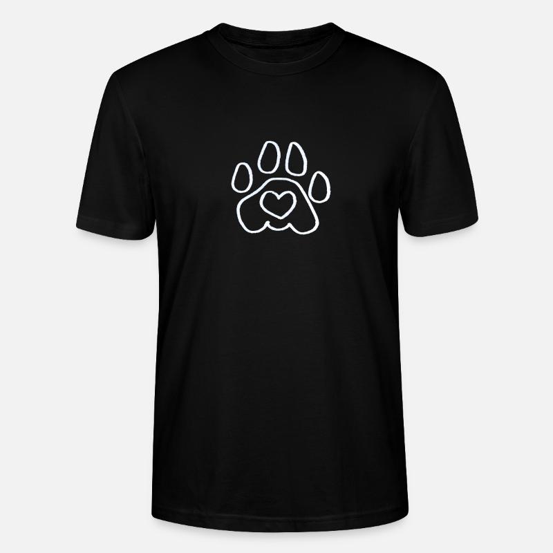 Empreinte de patte de chien - T-shirt bio CRAFTER Stanley Stella Unisexe - noir