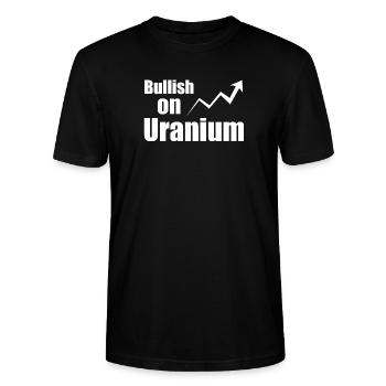Haussier sur le Tee boursier des investisseurs en uranium - T-shirt bio CRAFTER Stanley Stella Unisexe - noir - Devant - Alina (178cm) & Michal (187cm)
