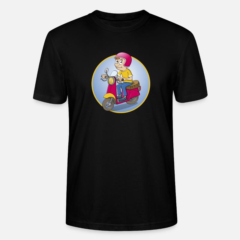 Der Rollerfahrer - Version1 - Stanley/Stella Unisex Bio-T-Shirt CRAFTER - Schwarz
