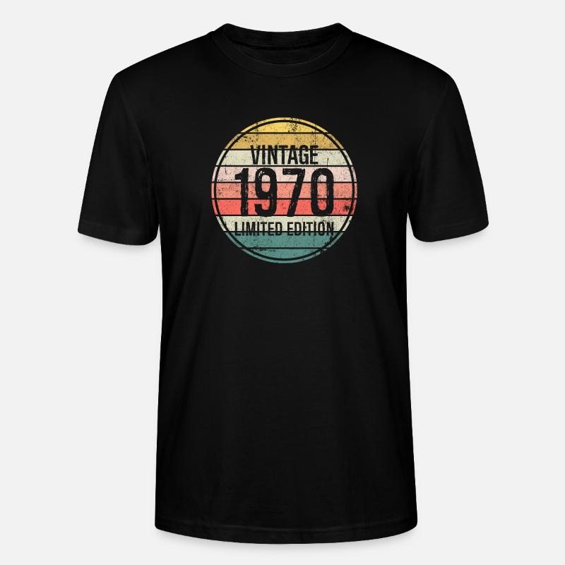 Millésime 1970 Edition Limitée - T-shirt bio CRAFTER Stanley Stella Unisexe - noir
