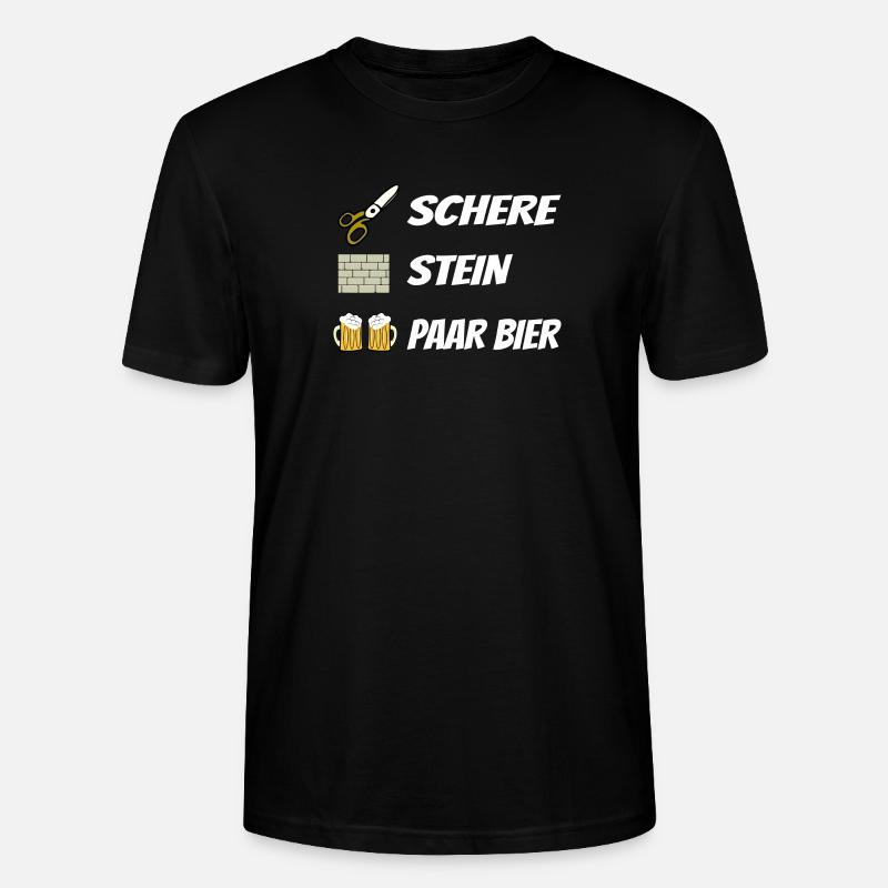 Schere , Stein, Paar Bier - Stanley/Stella Unisex Bio-T-Shirt CRAFTER - Schwarz