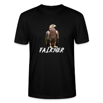 Falkner Adler Silhouette - Stanley/Stella Unisex Bio-T-Shirt CRAFTER - Schwarz - Vorne - Alina (178cm) & Michal (187cm)