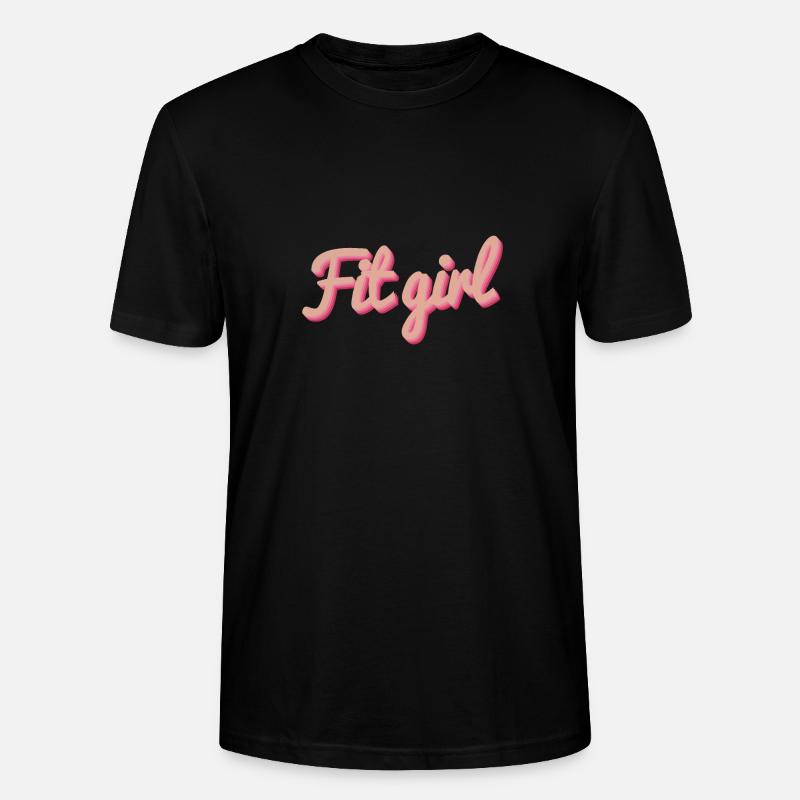 Fitgirl Rosa 3D Script - Stanley/Stella Unisex Bio-T-Shirt CRAFTER - Schwarz