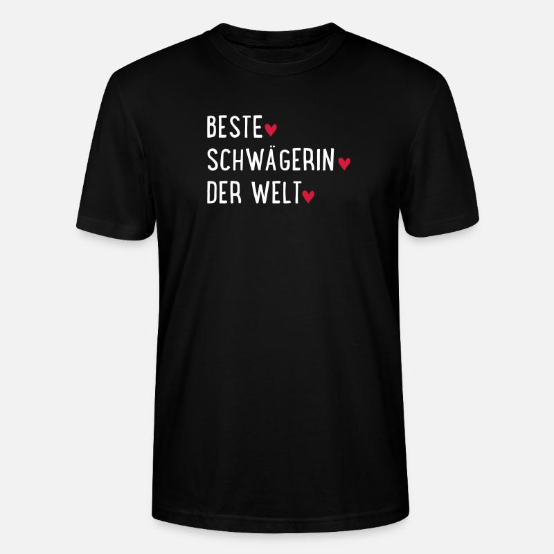 Beste Schwägerin der Welt - Stanley/Stella Unisex Bio-T-Shirt CRAFTER - Schwarz