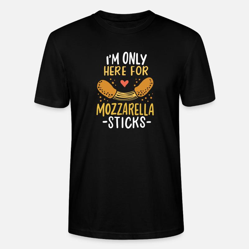 Bâtonnets de mozzarella - T-shirt bio CRAFTER Stanley Stella Unisexe - noir