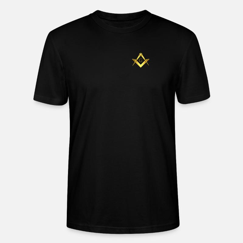 Franc-maçon Symbole Angle Boussole Or Franc-Maçonnerie - T-shirt bio CRAFTER Stanley Stella Unisexe - noir