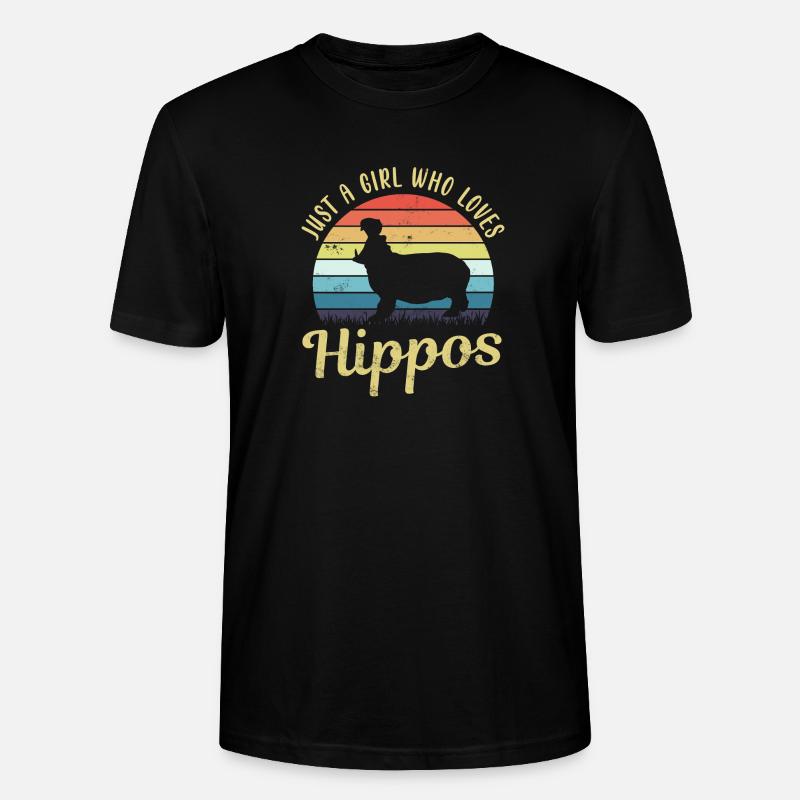 Nilpferd Flusspferd Hippo - Stanley/Stella Unisex Bio-T-Shirt CRAFTER - Schwarz