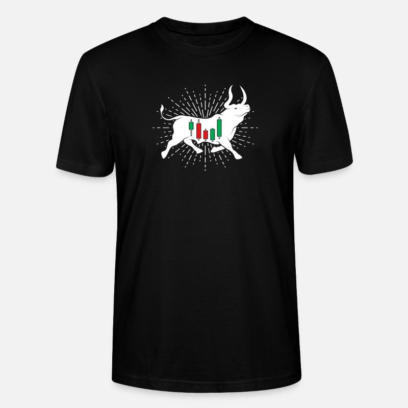 Aktien Bulle - Stanley/Stella Unisex Bio-T-Shirt CRAFTER - Schwarz