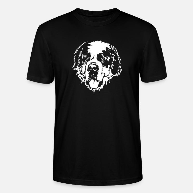 Bernhardiner Kopf "BLack Edition" - Stanley/Stella Unisex Bio-T-Shirt CRAFTER - Schwarz
