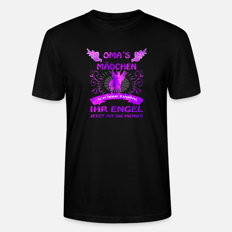 Omas Mädchen Engel Erinnerung - Stanley/Stella Unisex Bio-T-Shirt CRAFTER - Schwarz