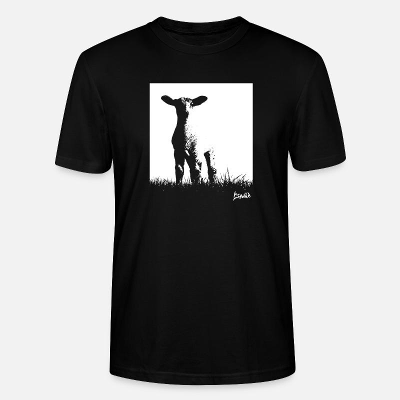 Ostfriesland-Kollektion: Deich-Lämmchen - Stanley/Stella Unisex Bio-T-Shirt CRAFTER - Schwarz