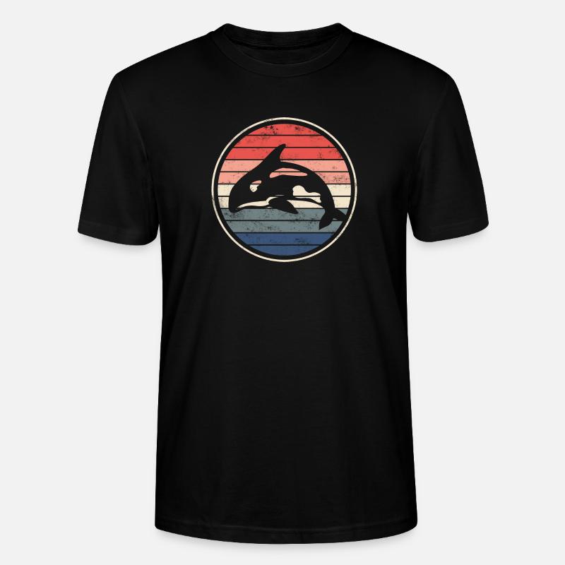 Orca Wal - T-shirt bio CRAFTER Stanley Stella Unisexe - noir