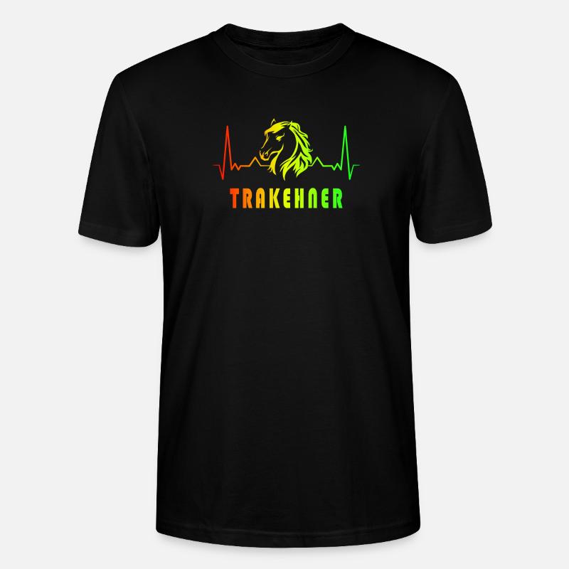Trakehner Pferde Herzfrequenz Design - Stanley/Stella Unisex Bio-T-Shirt CRAFTER - Schwarz