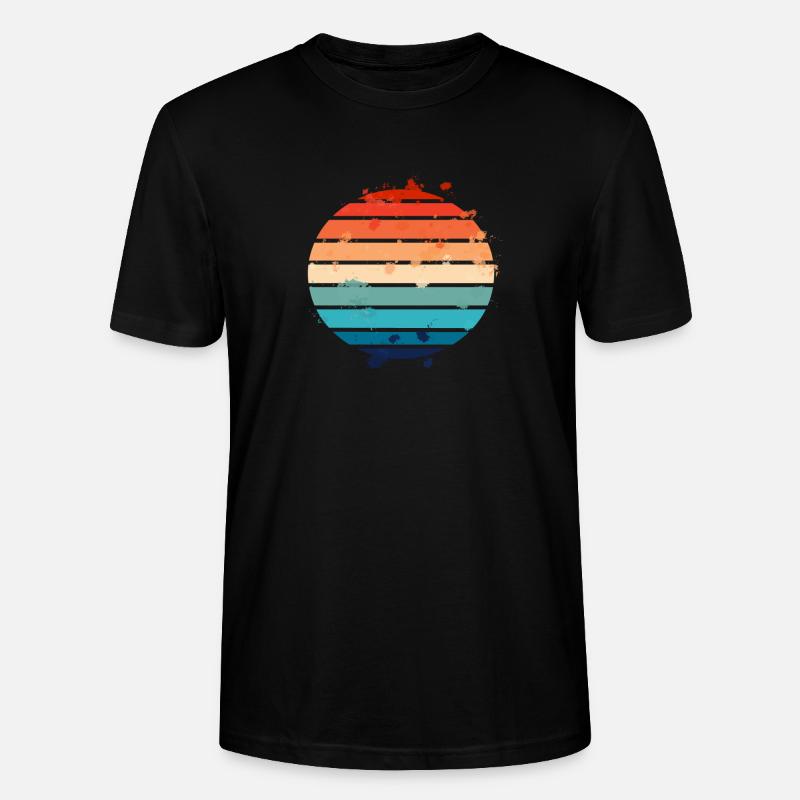 Splatter Retro Sunset - Stanley/Stella Unisex Bio-T-Shirt CRAFTER - Schwarz