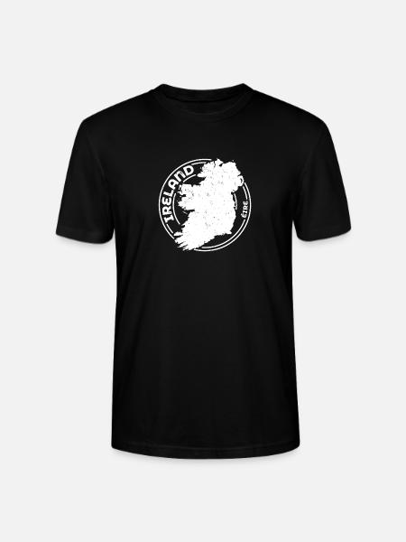 Ireland | Irish Map | Island Outline Stamp Design - Stanley/Stella CRAFTER Unisex Organic T-Shirt - black