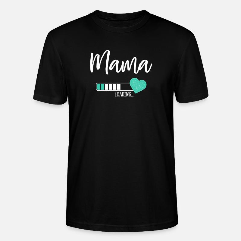 Mama Loading Herz Baby Junge Werdende Mama - Stanley/Stella Unisex Bio-T-Shirt CRAFTER - Schwarz