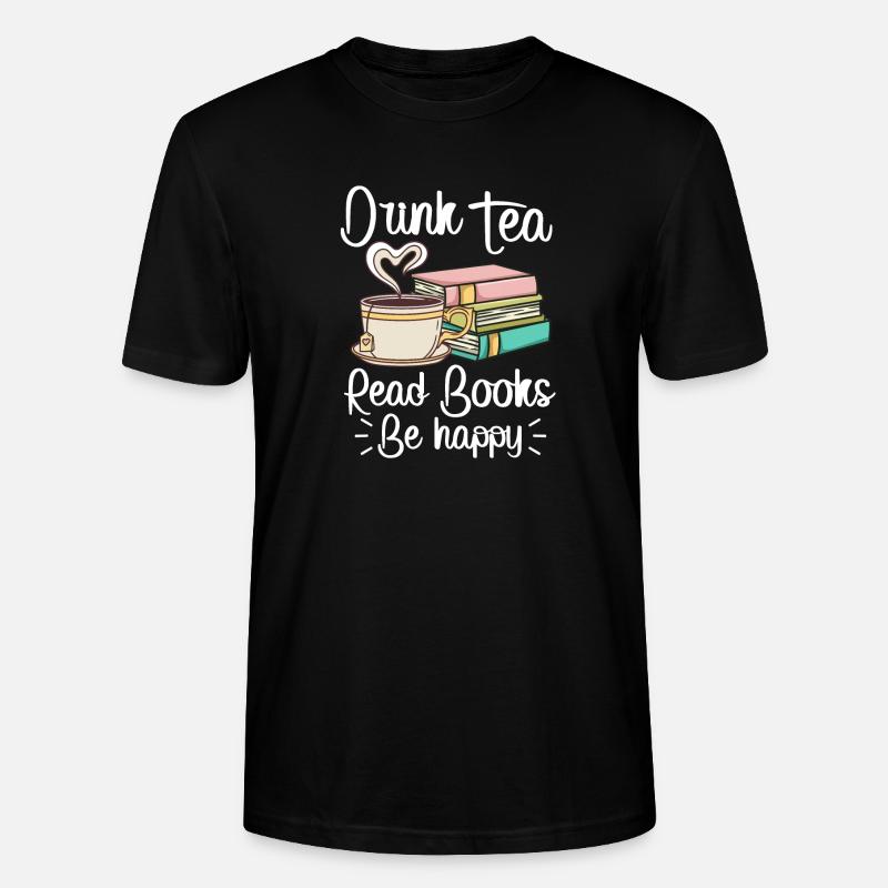 Buch Tee Bücher und Tee - Stanley/Stella Unisex Bio-T-Shirt CRAFTER - Schwarz