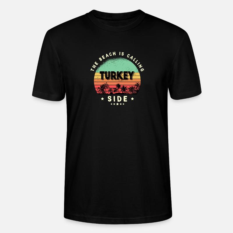 Design de plage Side Turkey - T-shirt bio CRAFTER Stanley Stella Unisexe - noir
