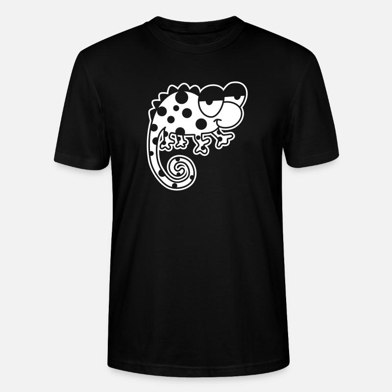 Chamäleon – Farbwechselndes Reptil, stylisch Vinta - Stanley/Stella Unisex Bio-T-Shirt CRAFTER - Schwarz