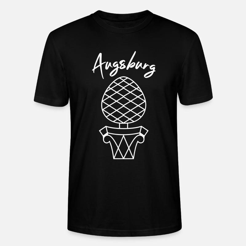 Augsburg | Designfarbe einstellbar - Stanley/Stella Unisex Bio-T-Shirt CRAFTER - Schwarz