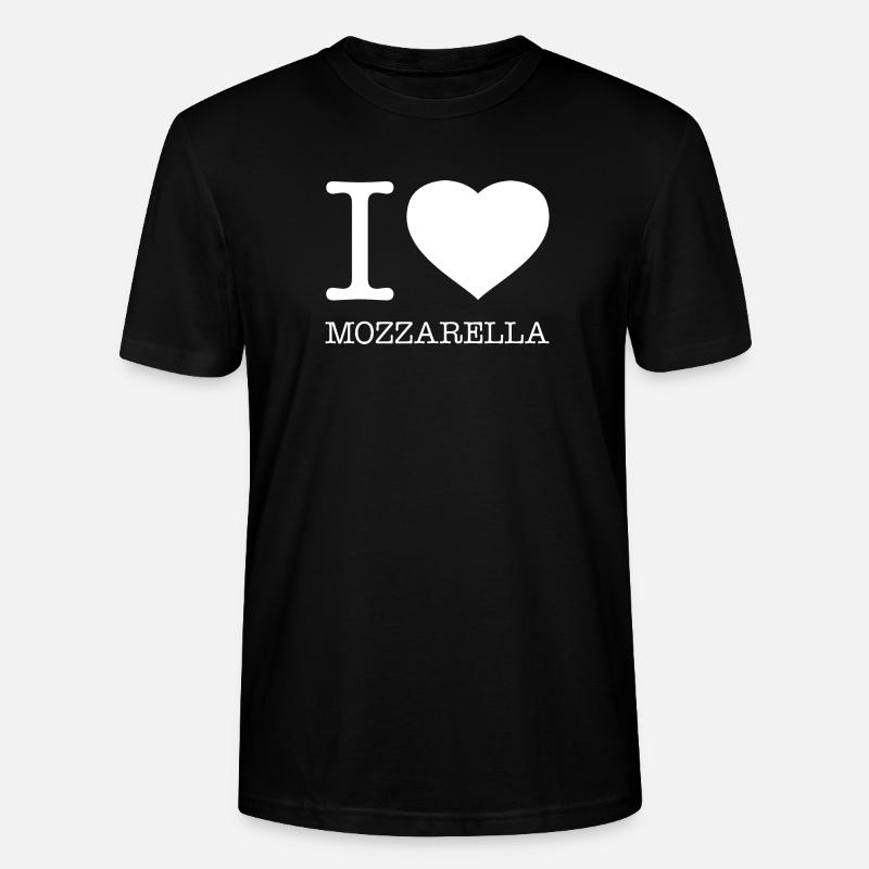 I LOVE MOZZARELLA - Stanley/Stella Unisex Bio-T-Shirt CRAFTER - Schwarz