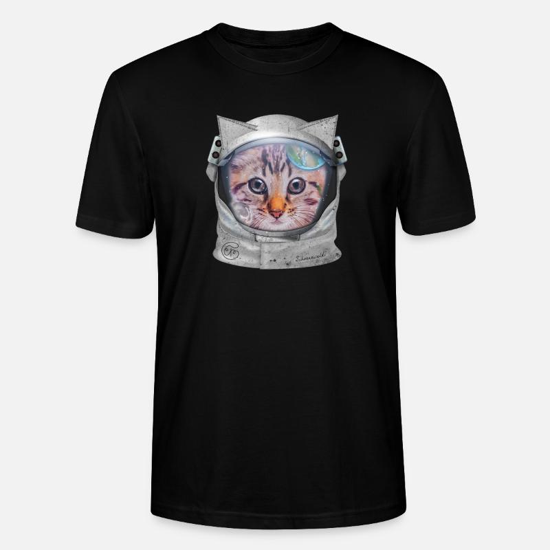 Chat dans l’espace - T-shirt bio CRAFTER Stanley Stella Unisexe - noir