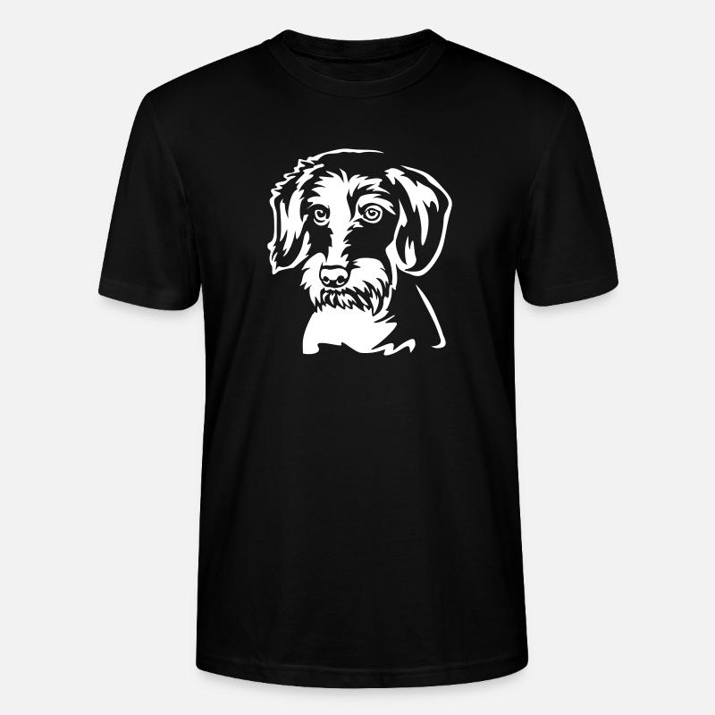 Tête de teckel « BlackEdition » - T-shirt bio CRAFTER Stanley Stella Unisexe - noir