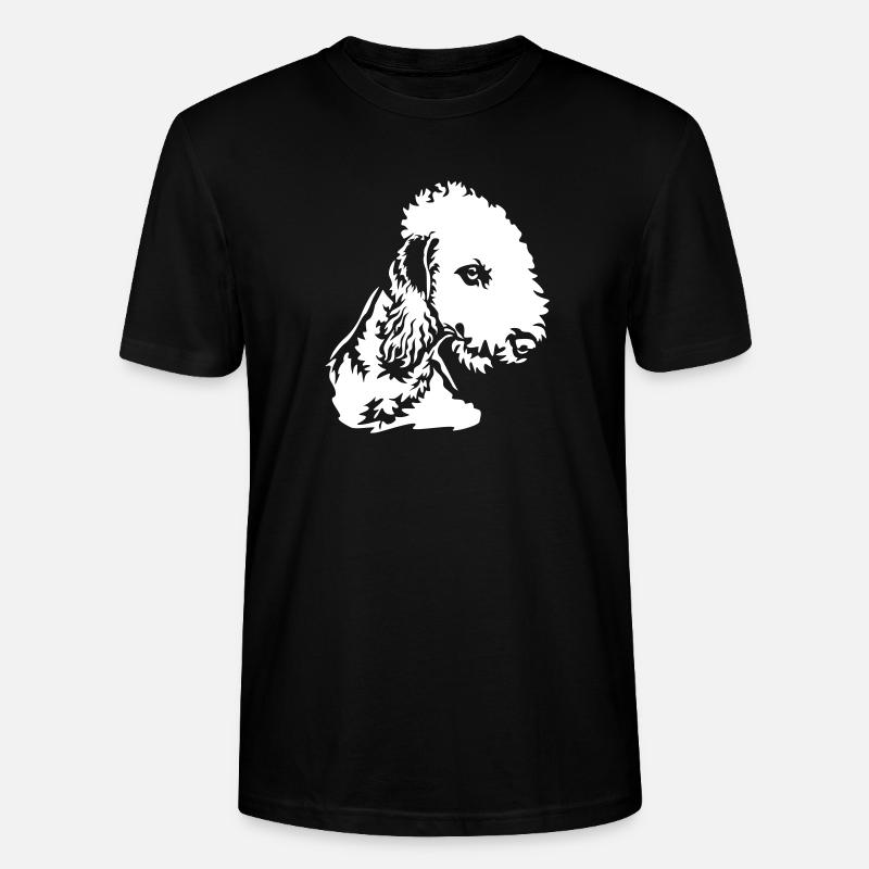 Bedlington Terrier Kopf "Black Edition" - Stanley/Stella Unisex Bio-T-Shirt CRAFTER - Schwarz
