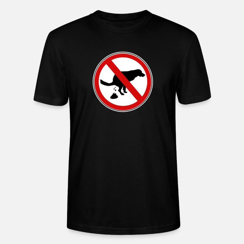 Hunde scheiße Verbotsschild - Stanley/Stella Unisex Bio-T-Shirt CRAFTER - Schwarz