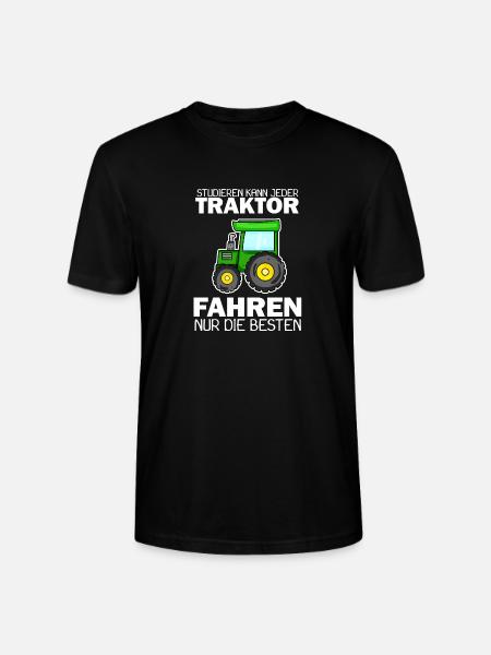 Traktor Trecker Spruch - Stanley/Stella Unisex Bio-T-Shirt CRAFTER - Schwarz