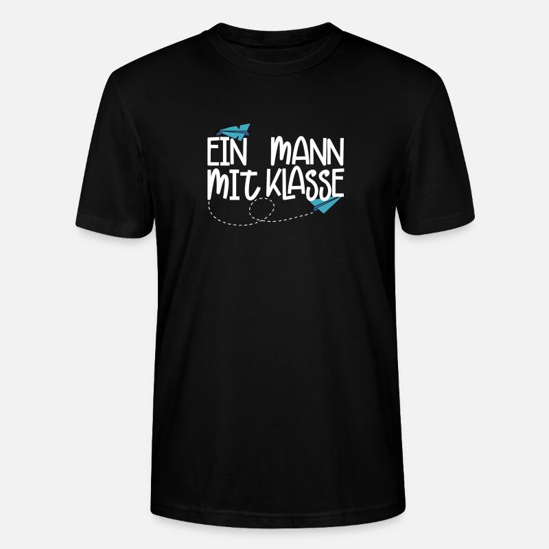 Ein Mann mit Klasse - (weiß) - Stanley/Stella Unisex Bio-T-Shirt CRAFTER - Schwarz