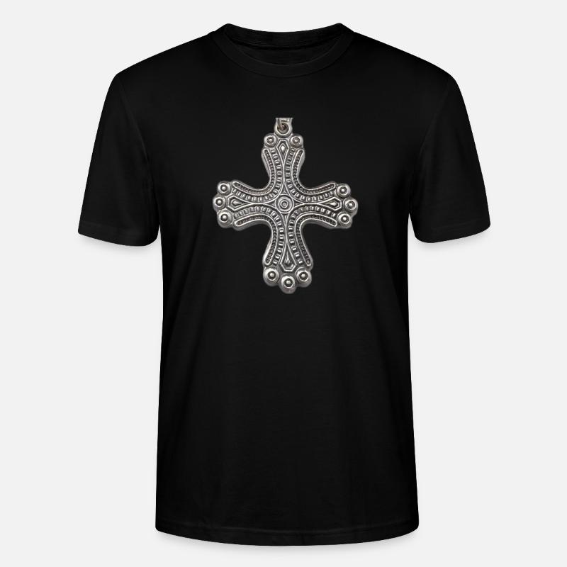Croix d’argent de Kalevala - T-shirt bio CRAFTER Stanley Stella Unisexe - noir