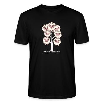 Tshirt Baumwolle - Stanley/Stella Unisex Bio-T-Shirt CRAFTER - Schwarz - Vorne - Alina (178cm) & Michal (187cm)