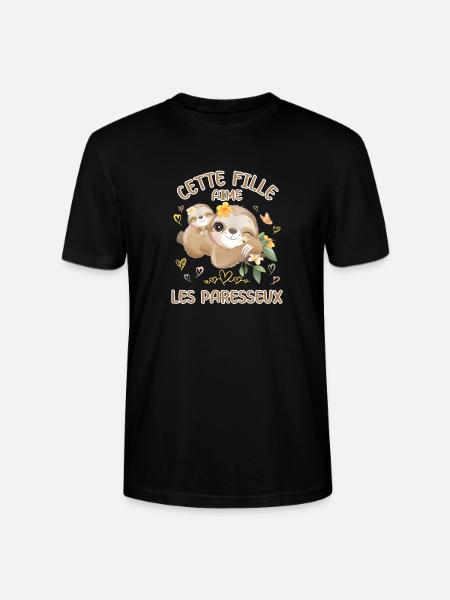 Dieses Mädchen Liebt Faultiere - Stanley/Stella Unisex Bio-T-Shirt CRAFTER - Schwarz