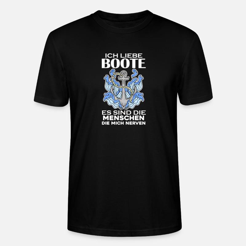 Motorboot Kapitän Boot - Stanley/Stella Unisex Bio-T-Shirt CRAFTER - Schwarz