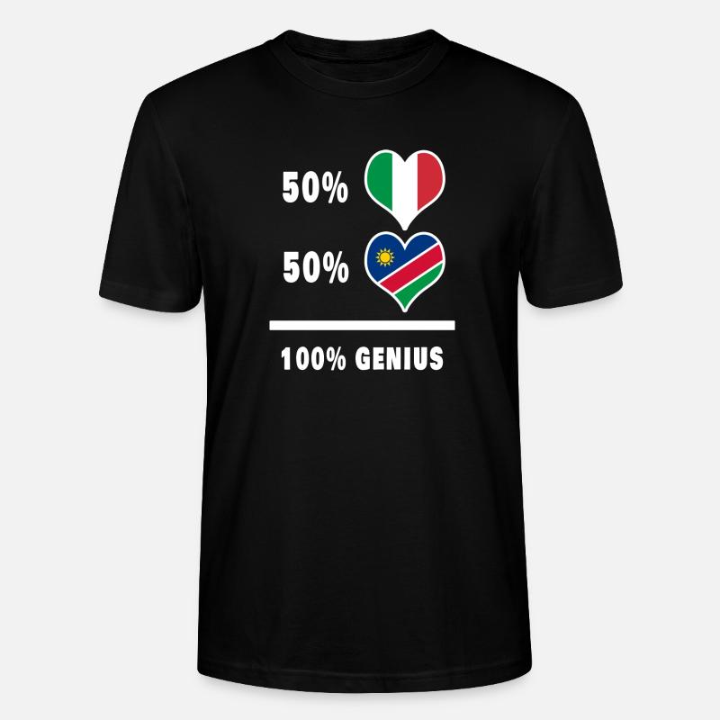 Brilliant Italien und Namibia / Geschenk - Stanley/Stella Unisex Bio-T-Shirt CRAFTER - Schwarz