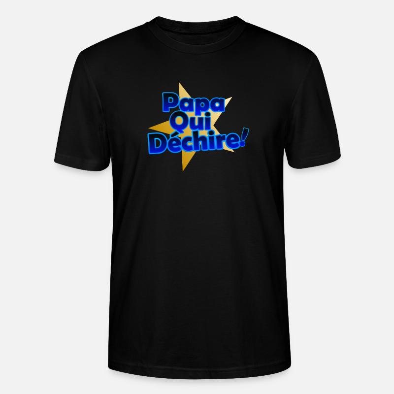 Papa Qui Déchire en Éclats - T-shirt bio CRAFTER Stanley Stella Unisexe - noir