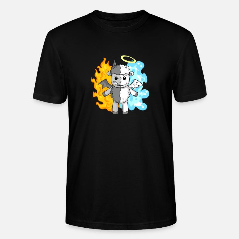 Moutons - Anges et Diables - T-shirt bio CRAFTER Stanley Stella Unisexe - noir