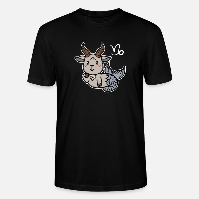 Steinbock Tierkreiszeichen Astrologie Horoskop - Stanley/Stella Unisex Bio-T-Shirt CRAFTER - Schwarz