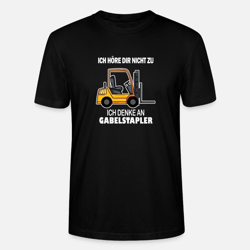 Staplerfahrer Gabelstapler Stapler - Stanley/Stella Unisex Bio-T-Shirt CRAFTER - Schwarz