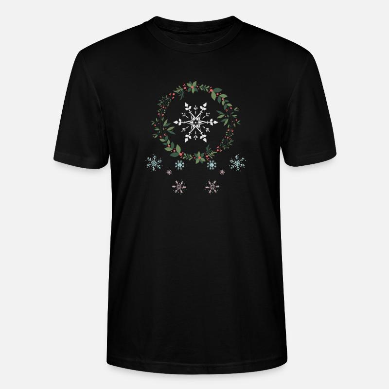 Flocons de neige - T-shirt bio CRAFTER Stanley Stella Unisexe - noir