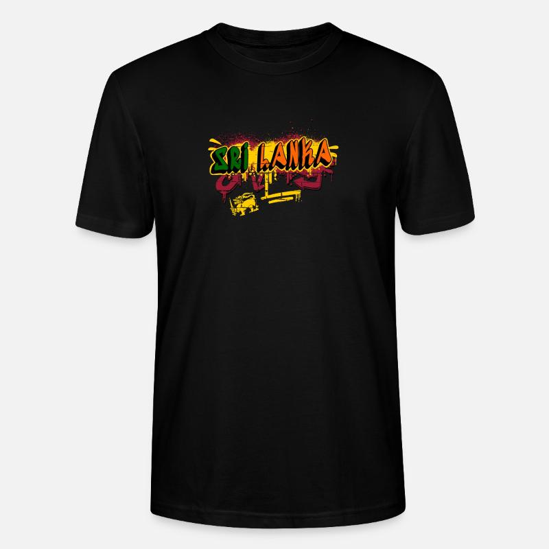 Sri Lanka Graffiti Design - Stanley/Stella Unisex Bio-T-Shirt CRAFTER - Schwarz