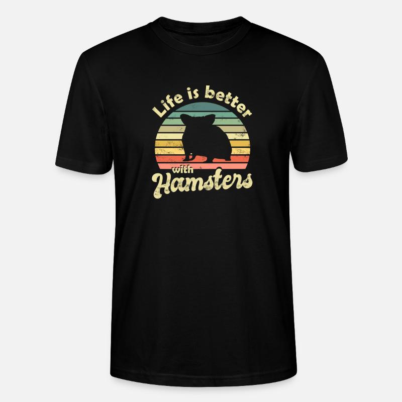 Hamster - Stanley/Stella Unisex Bio-T-Shirt CRAFTER - Schwarz