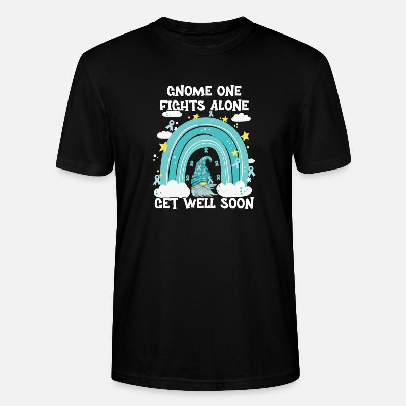 Gnome One Fights Alone Gebärmutterkrebs - Stanley/Stella Unisex Bio-T-Shirt CRAFTER - Schwarz
