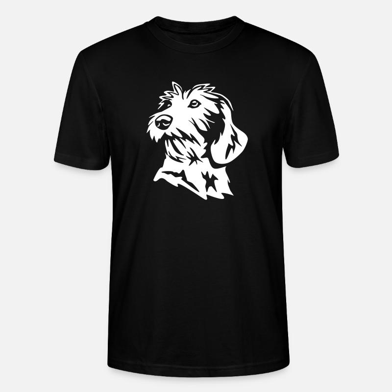 Tête de teckel « Black Edition » - T-shirt bio CRAFTER Stanley Stella Unisexe - noir
