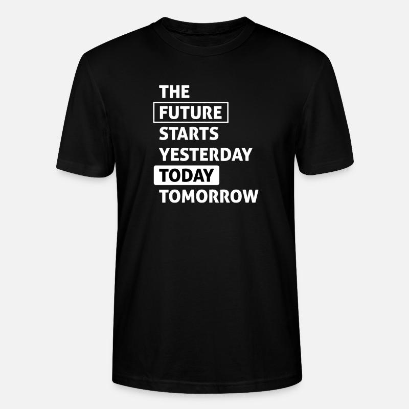 Die Zukunft beginnt heute (dunkel) - Stanley/Stella Unisex Bio-T-Shirt CRAFTER - Schwarz