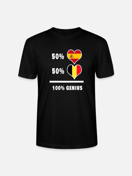 Belgium and Spain brilliant/gift - Stanley/Stella CRAFTER Unisex Organic T-Shirt - black
