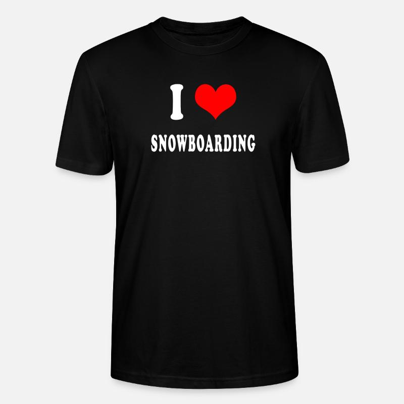 Ich liebe Snowboarden - Stanley/Stella Unisex Bio-T-Shirt CRAFTER - Schwarz