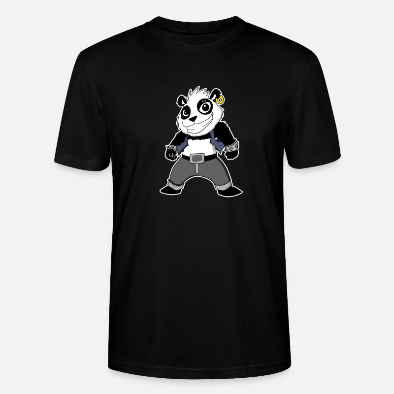 Cool Panda - Stanley/Stella Unisex Bio-T-Shirt CRAFTER - Schwarz
