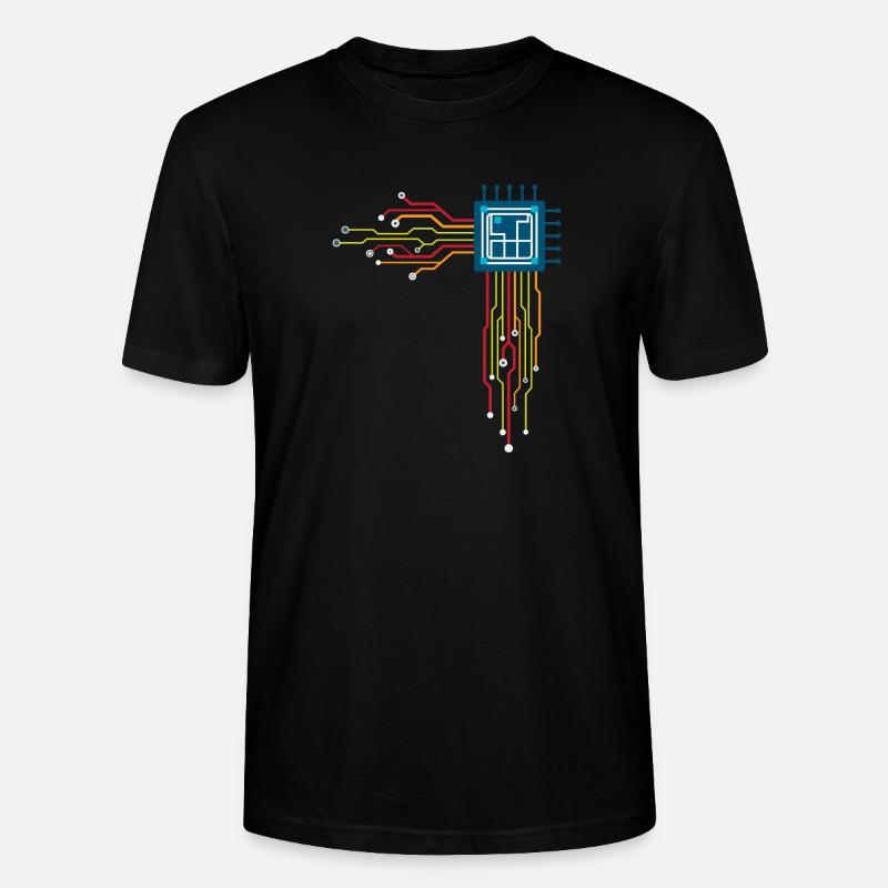 Computer chip - Creative illustration - Stanley/Stella CRAFTER Unisex Organic T-Shirt - black